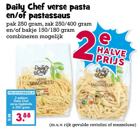 Aanbieding: Verse pasta en/of pastasaus