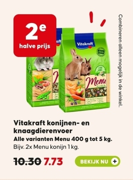 Aanbieding: Vitakraft konijnen- en knaagdierenvoer Menu