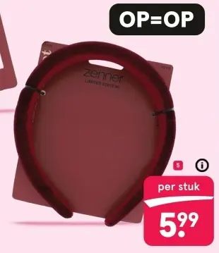 Aanbieding: Haarband bordeaux