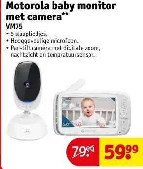 Aanbieding: Motorola baby monitor met camera** VM75