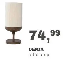 Aanbieding: Tafellamp Denia donkerbruin