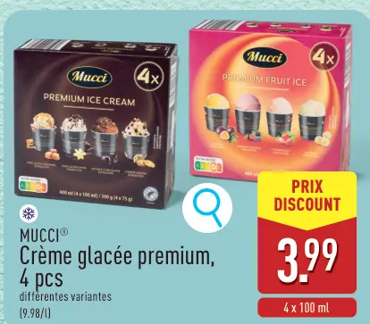 Offre: Crème glacée premium