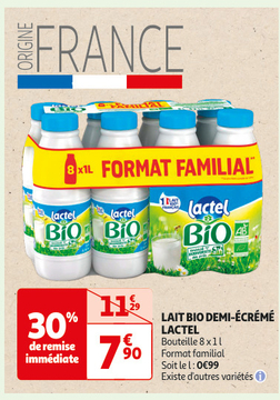 Aanbieding: LAIT BIO DEMI-ÉCRÉMÉ