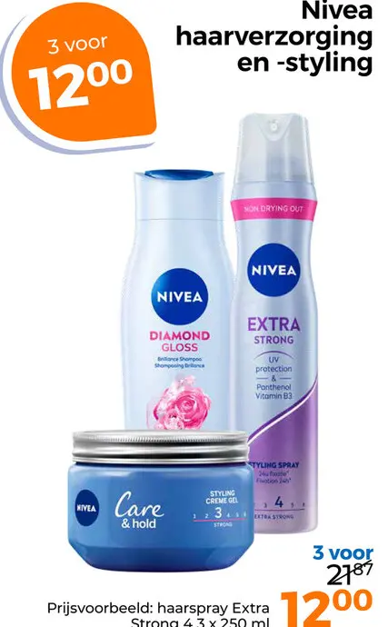Aanbieding: Nivea haarverzorging en -styling