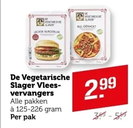 Aanbieding: De Vegetarische Slager Vlees-vervangers