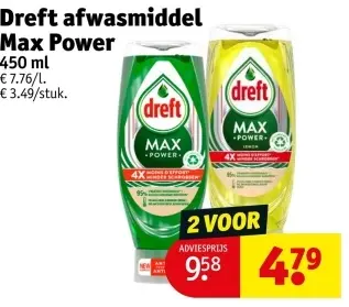 Aanbieding: afwasmiddel Max Power