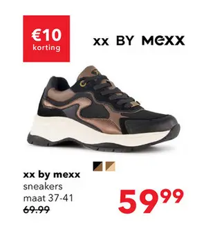 Aanbieding: XX By Mexx dames sneakers zwart bruin