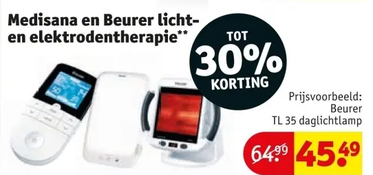 Aanbieding: Medisana en Beurer licht- en elektrodentherapie