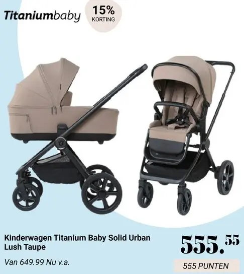 Aanbieding: Kinderwagen Solid Urban Lush Taupe