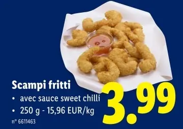 Offre: Scampi fritti