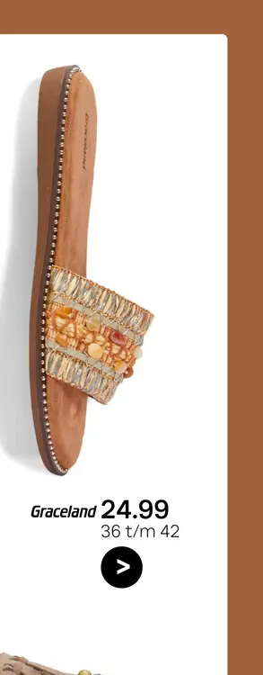Aanbieding: Graceland lage slipper abrikoos