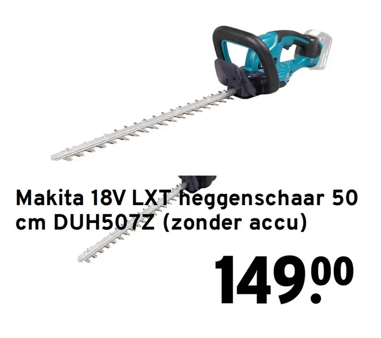 Aanbieding: 18V LXT heggenschaar 50 cm DUH507Z
