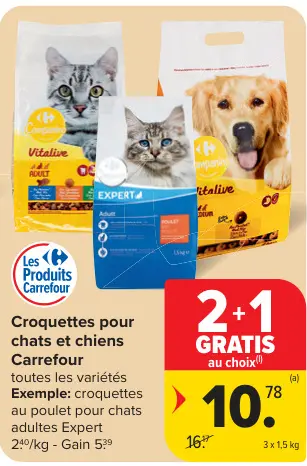 Offre: Croquettes pour chats et chiens