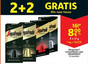 Aanbieding: Nespresso compatibele caps SEGAFREDO