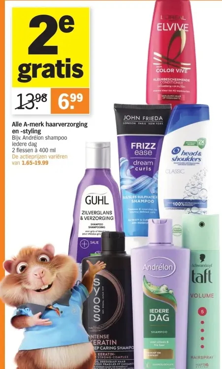 Aanbieding: Alle A-merk haarverzorging en -styling