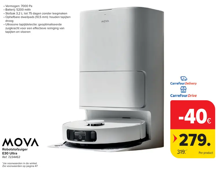 Promotie: Robotstofzuiger E30 Ultra
