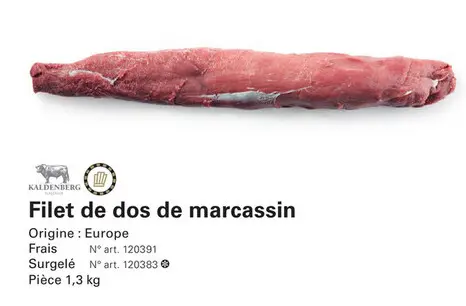 Offre: Filet de dos de marcassin