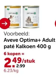 Promotie: Aveve Optima+ Adult paté Kalkoen