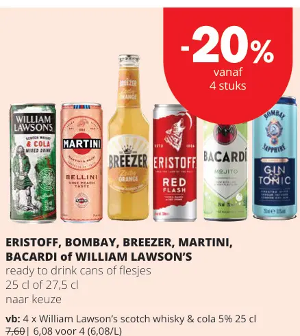 Promotie: Ready to drink cans of flesjes