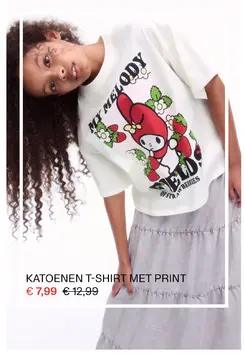 Aanbieding: Katoenen t-shirt met print