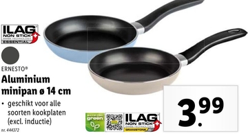 Aanbieding: Aluminium minipan ø cm geschikt voor alle soorten kookplaten excl inductie