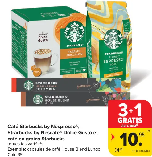 Offre: Café Starbucks by Nespresso