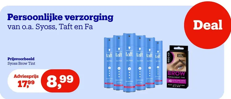 Promotie: Persoonlijke verzorging van Syoss, Taft en Fa
