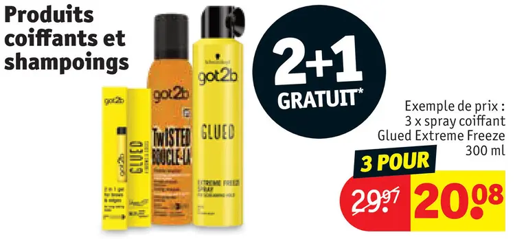 Offre: Produits coiffants et shampoings