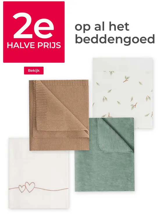 Aanbieding: 2e halve prijs op al het beddengoed