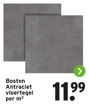 Aanbieding: Boston Antraciet vloertegel