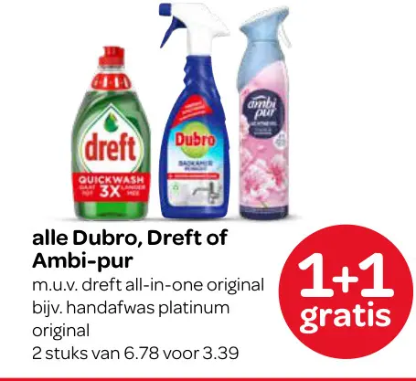 Aanbieding: Dubro, Dreft of Ambi-pur