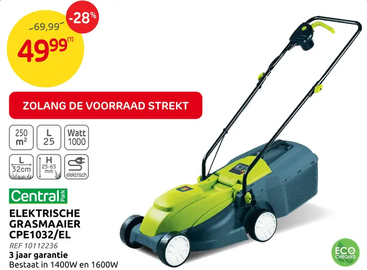 Promotie: Elektrische grasmaaier CPE1032/EL