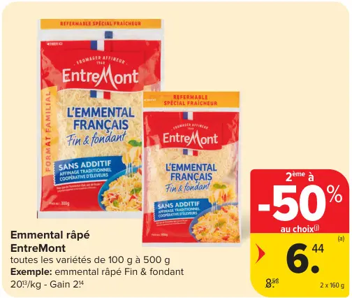 Offre: Emmental râpé