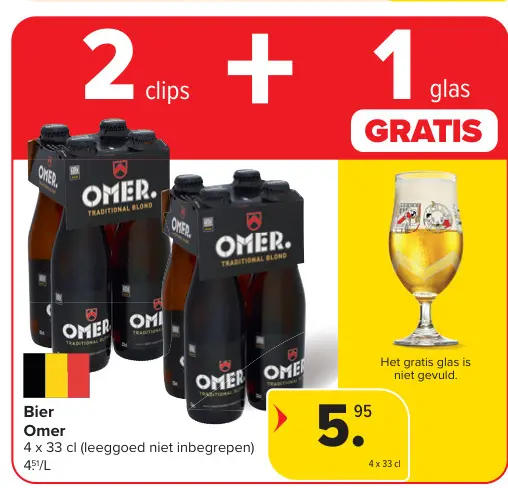 Promotie: Bier met gratis glas