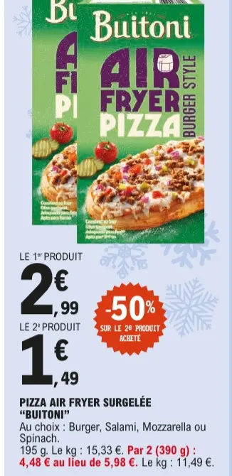 Offre: Pizza air fryer surgelée