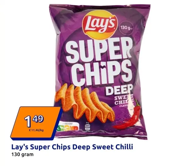 Aanbieding: Lay's Super Chips Deep Sweet Chilli