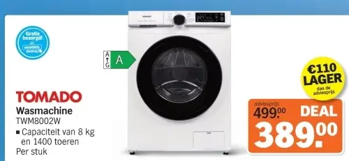 Aanbieding: Wasmachine TWM8002W