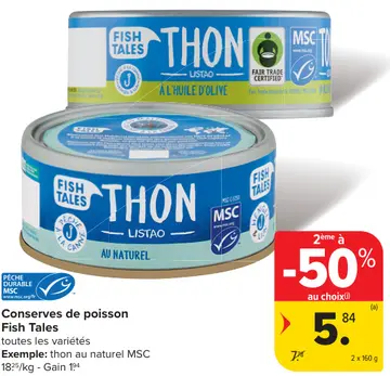 Offre: Conserves de poisson Fish Tales