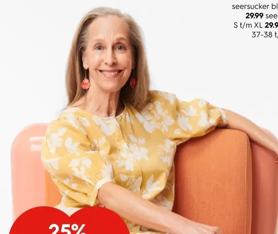 Aanbieding: seersucker blouse