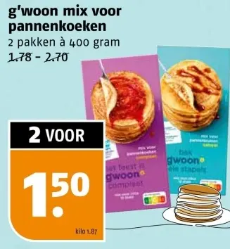 Aanbieding: mix voor pannenkoeken