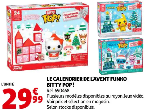 Offre: Le calendrier de l'avent Funko Bitty Pop !