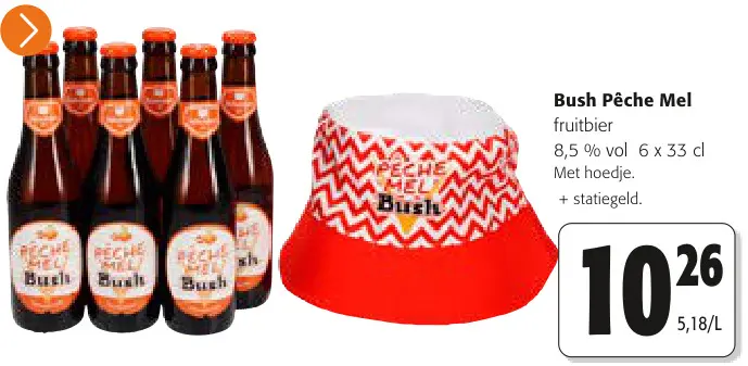 Promotie: Bush Pêche Mel