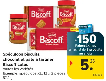 Offre: Spéculoos biscuits, chocolat et pâte à tartiner