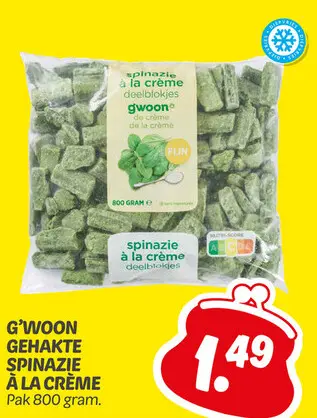 Aanbieding: Gehakte spinazie à la crème
