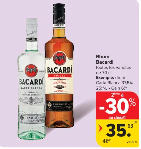 Offre: Rhum Bacardi
