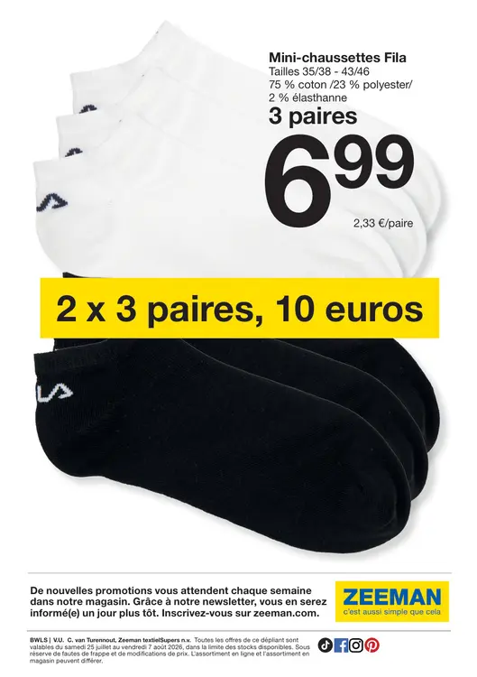 Offre: Mini-chaussettes