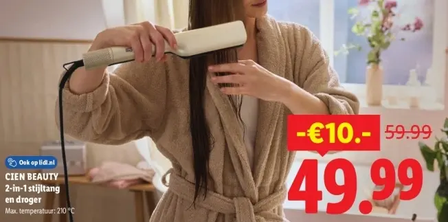 Aanbieding: 2-in-1 stijltang en droger