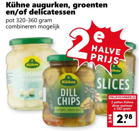 Aanbieding: Augurken, groenten en/of delicatessen