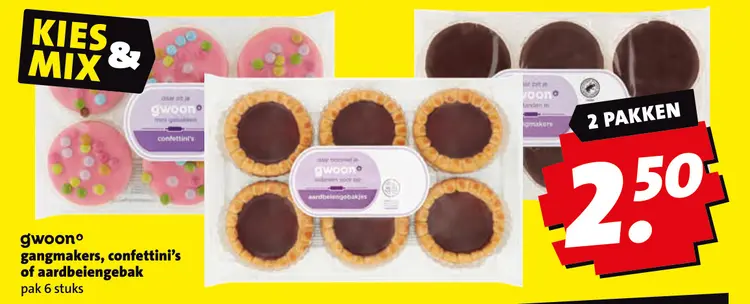 Aanbieding: Gangmakers, confettini's of aardbeiengebak