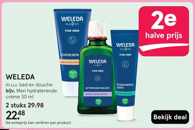 Aanbieding: WELEDA m.u.v. bad en douche bijv. Men hydrate